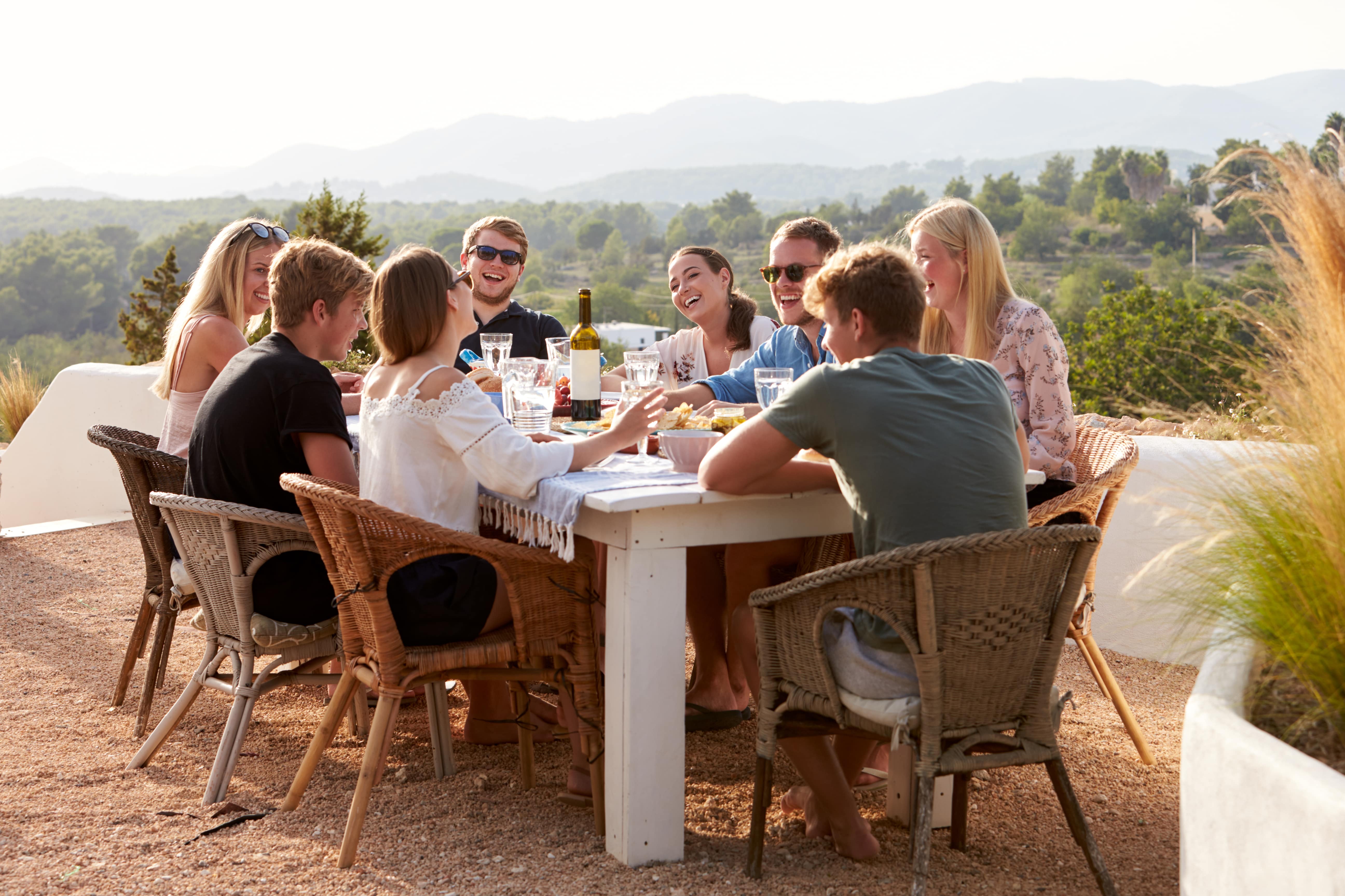 Venture Ashore passengers enjoying meal